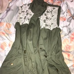Olive green vest